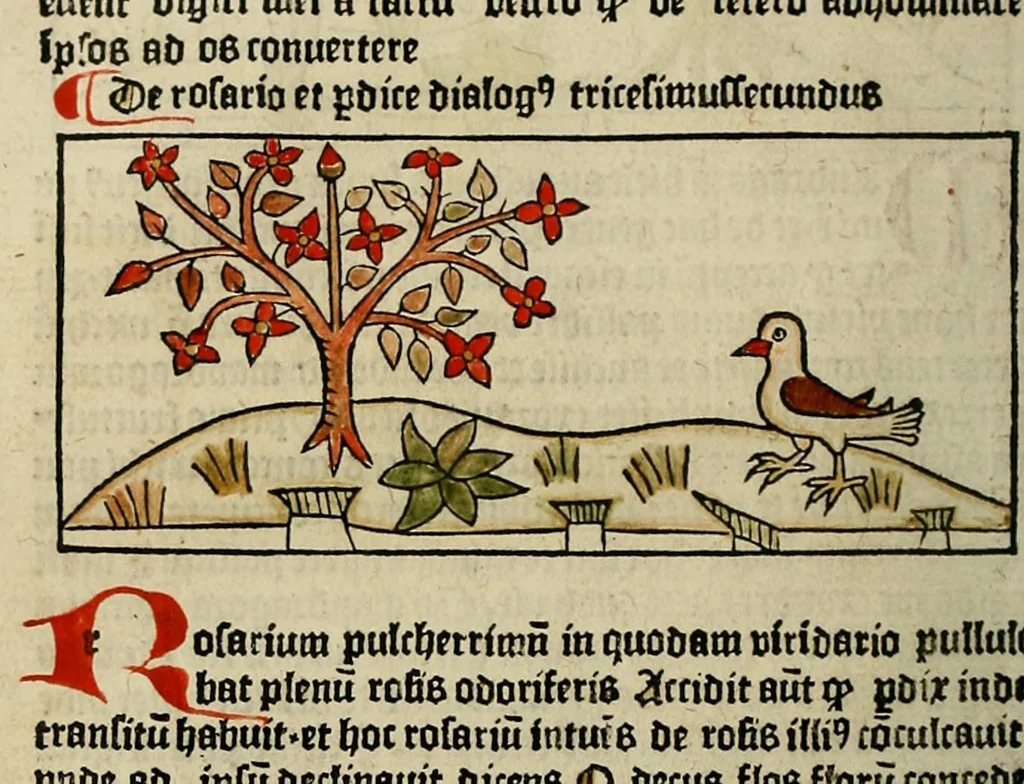 An illustration from Dyalog[us] creaturaru[m] moralizat[us] : omni materie morali iocu[n]do et edificatiuo modo applicabilis, leaf 70