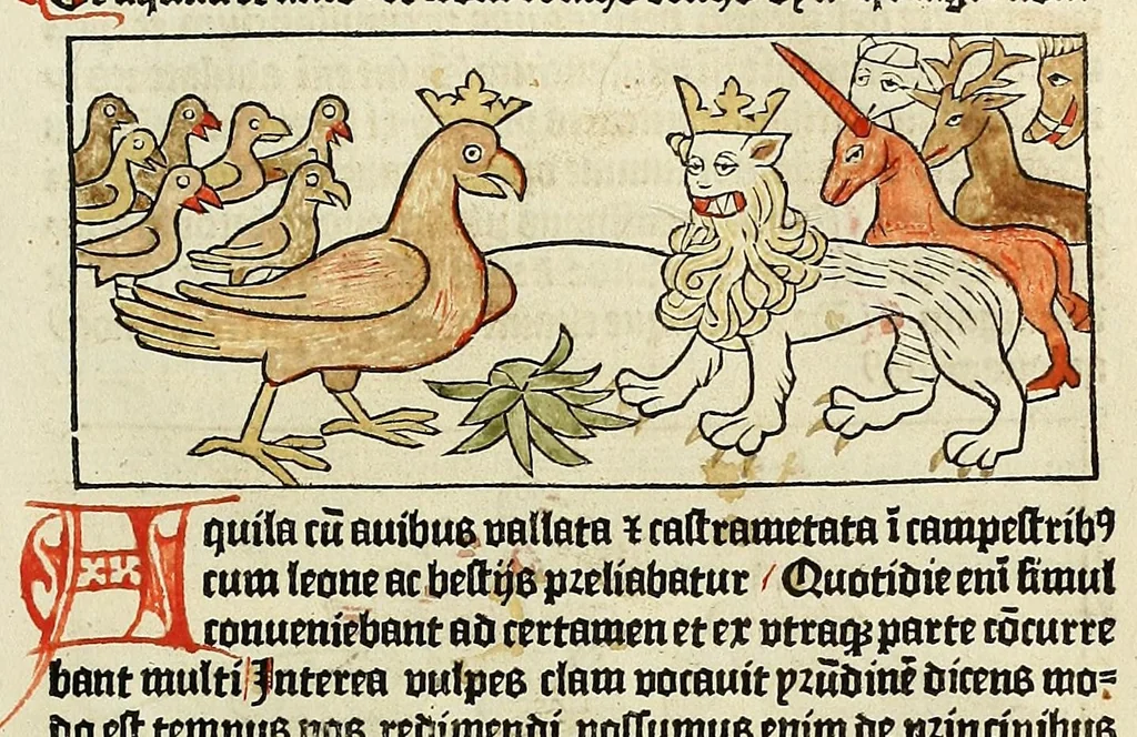An illustration from Dyalog[us] creaturaru[m] moralizat[us] : omni materie morali iocu[n]do et edificatiuo modo applicabilis, leaf 95