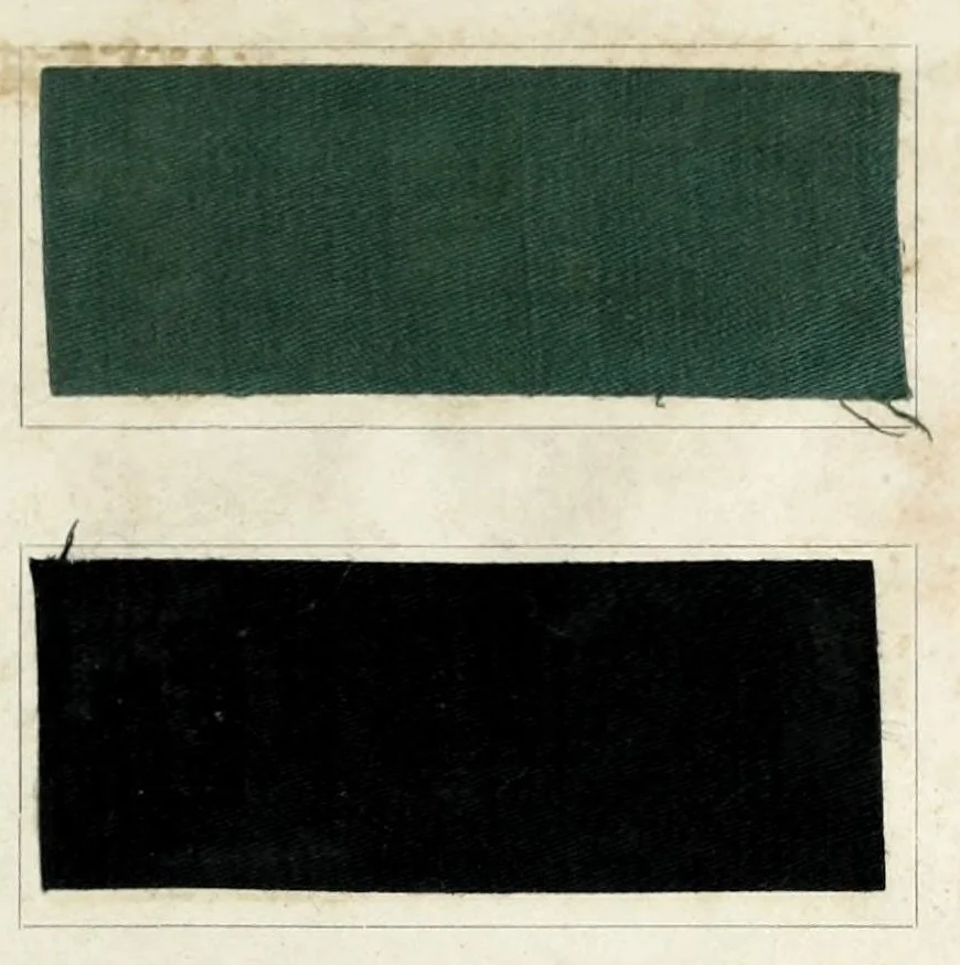 An illustration from Diamine colours on cotton treated with sulphate of copper, 1898, leaf 11