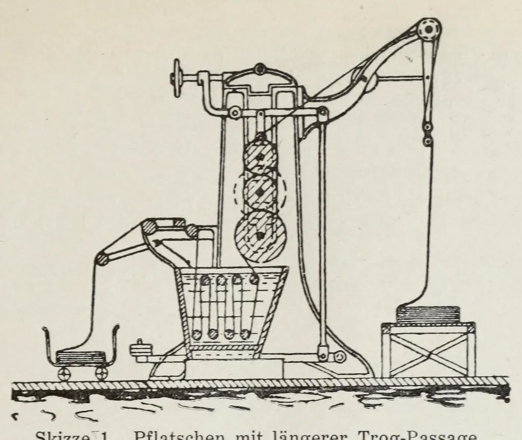 An illustration from Diamin- und Diaminechtfarben auf Baumwoll-Stückware = Diamine and Diamine fast colours on cotton piece-goods, 1900, leaf 7