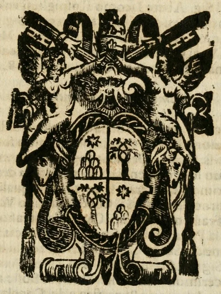 An illustration from Diario delle funzioni fatte dentro e fuori del conclaue, auanti e doppo la creazione del sommo pontefice Alessandro settimo, 1655, leaf 9
