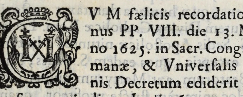 An illustration from Diario sacro e guida perpetua per visitare le chiese della città di Firenze, e suoi sobborghi in tutt' i giorni dell' anno, e per sapere le feste, che vi si celebrano, l' indulgenze perpetue che vi s' accquistano, e gl' esercizj di devozione, e pietà che vi si fanno : con una notizia de' corpi, e reliquie di santi, che in esse chiese si conservano, ed un catalogo de SS. e BB. che in essa città fiorirono, ed altre particolarità, 1700, leaf 11