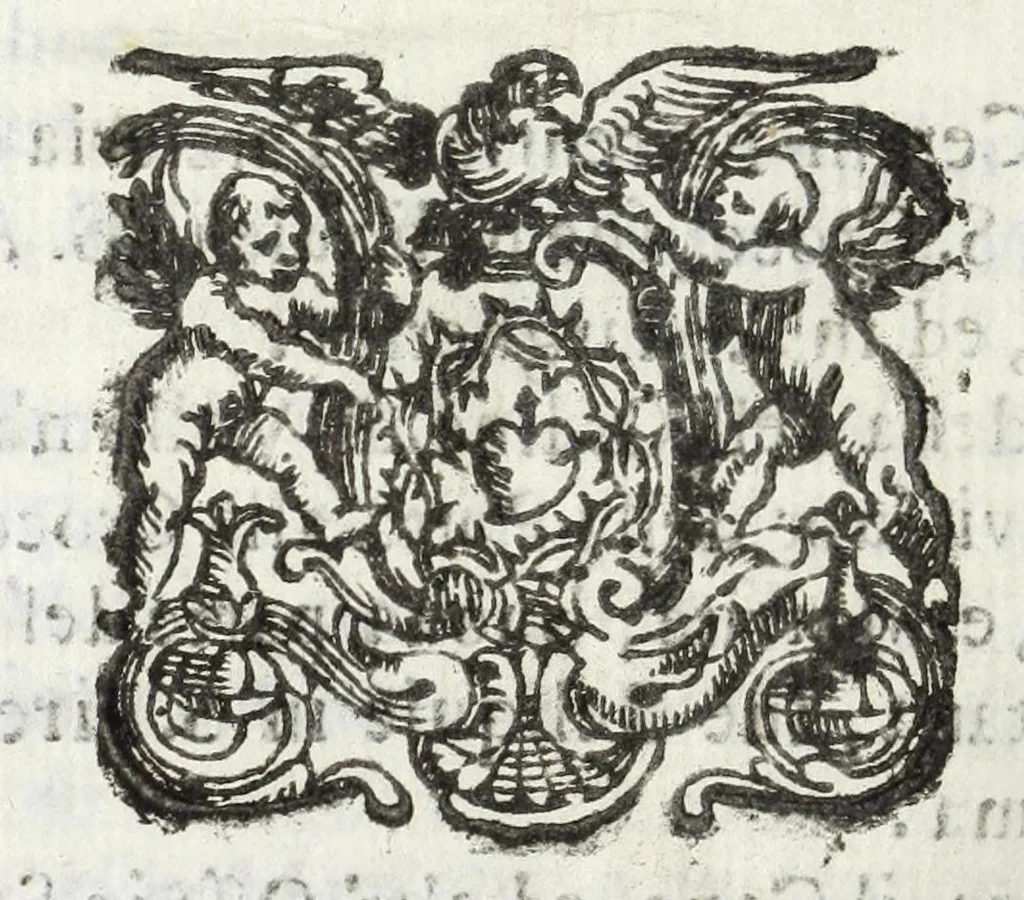 An illustration from Diario sacro e guida perpetua per visitare le chiese della città di Firenze, e suoi sobborghi in tutt' i giorni dell' anno, e per sapere le feste, che vi si celebrano, l' indulgenze perpetue che vi s' accquistano, e gl' esercizj di devozione, e pietà che vi si fanno : con una notizia de' corpi, e reliquie di santi, che in esse chiese si conservano, ed un catalogo de SS. e BB. che in essa città fiorirono, ed altre particolarità, 1700, leaf 436