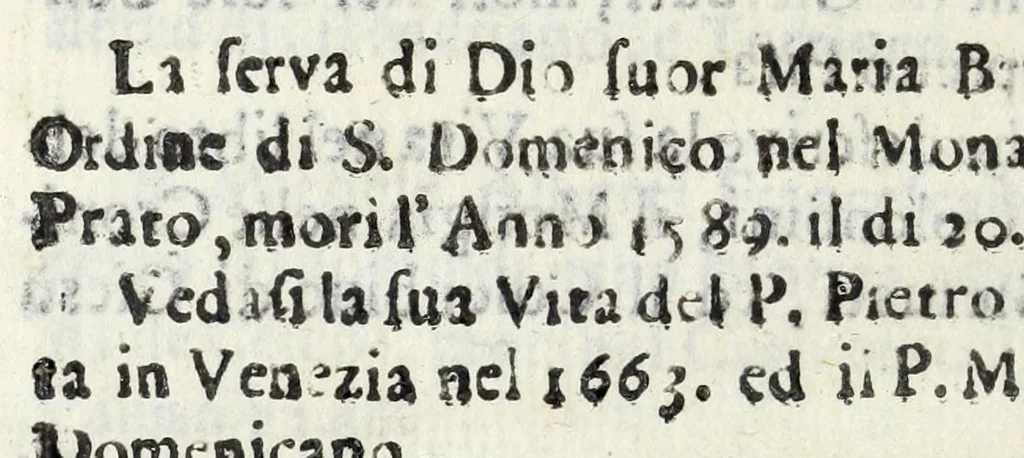 An illustration from Diario sacro e guida perpetua per visitare le chiese della città di Firenze, e suoi sobborghi in tutt' i giorni dell' anno, e per sapere le feste, che vi si celebrano, l' indulgenze perpetue che vi s' accquistano, e gl' esercizj di devozione, e pietà che vi si fanno : con una notizia de' corpi, e reliquie di santi, che in esse chiese si conservano, ed un catalogo de SS. e BB. che in essa città fiorirono, ed altre particolarità, 1700, leaf 470