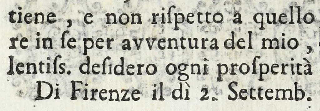 An illustration from Diario sacro e guida perpetua per visitare le chiese della città di Firenze, e suoi sobborghi in tutt' i giorni dell' anno, e per sapere le feste, che vi si celebrano, l' indulgenze perpetue che vi s' accquistano, e gl' esercizj di devozione, e pietà che vi si fanno : con una notizia de' corpi, e reliquie di santi, che in esse chiese si conservano, ed un catalogo de SS. e BB. che in essa città fiorirono, ed altre particolarità, 1700, leaf 8