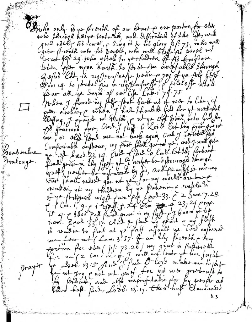 An illustration from A Diary or Spirituall Exercises Written by Dr. John Forbes of Corse and Copied from his own Manuscript Anno Dom: 1687 and 1690 / 1624-1647, 1624, leaf 75