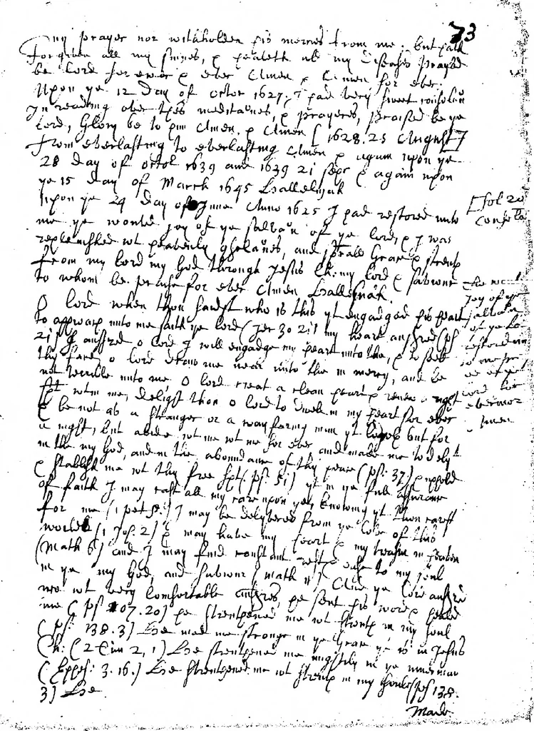 An illustration from A Diary or Spirituall Exercises Written by Dr. John Forbes of Corse and Copied from his own Manuscript Anno Dom: 1687 and 1690 / 1624-1647, 1624, leaf 80