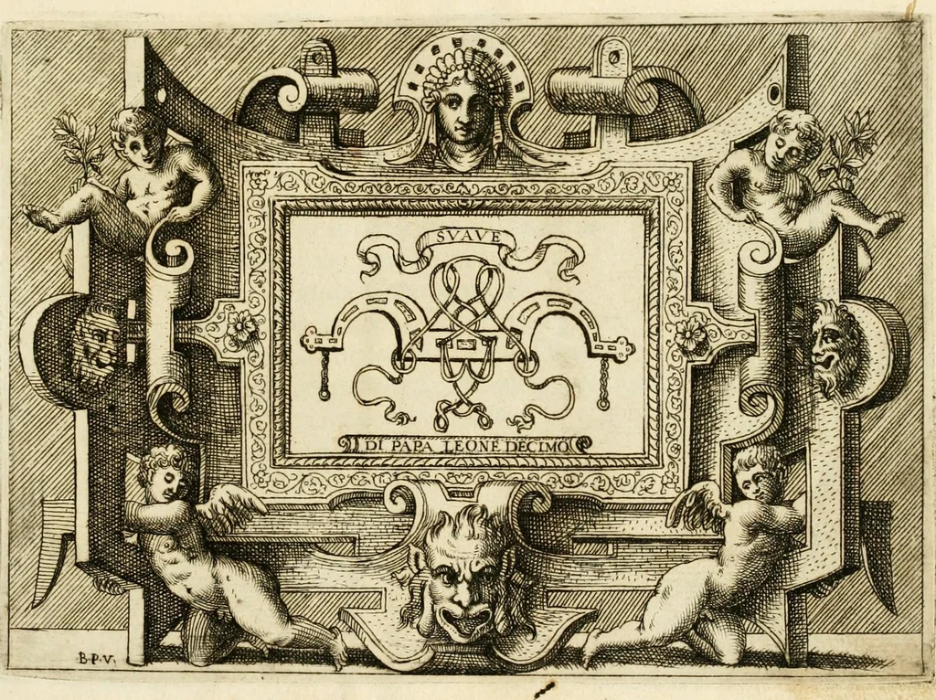 An illustration from Di Battista Pittoni pittore vicentino Imprese di diversi prencipi, dvchi, signori, e d'altri personaggi et hvomini letterati et illvstri : con alcune stanze del Dolce che dichiarano i motti di esse imprese, 1562, leaf 10