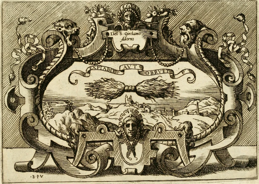 An illustration from Di Battista Pittoni pittore vicentino Imprese di diversi prencipi, dvchi, signori, e d'altri personaggi et hvomini letterati et illvstri : con alcune stanze del Dolce che dichiarano i motti di esse imprese, 1562, leaf 134