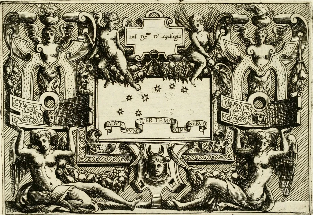 An illustration from Di Battista Pittoni pittore vicentino Imprese di diversi prencipi, dvchi, signori, e d'altri personaggi et hvomini letterati et illvstri : con alcune stanze del Dolce che dichiarano i motti di esse imprese, 1562, leaf 146