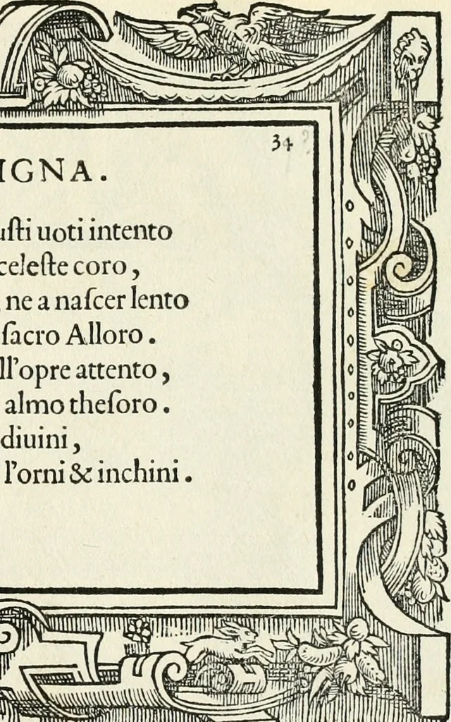 An illustration from Di Battista Pittoni pittore vicentino Imprese di diversi prencipi, dvchi, signori, e d'altri personaggi et hvomini letterati et illvstri : con alcune stanze del Dolce che dichiarano i motti di esse imprese, 1562, leaf 160