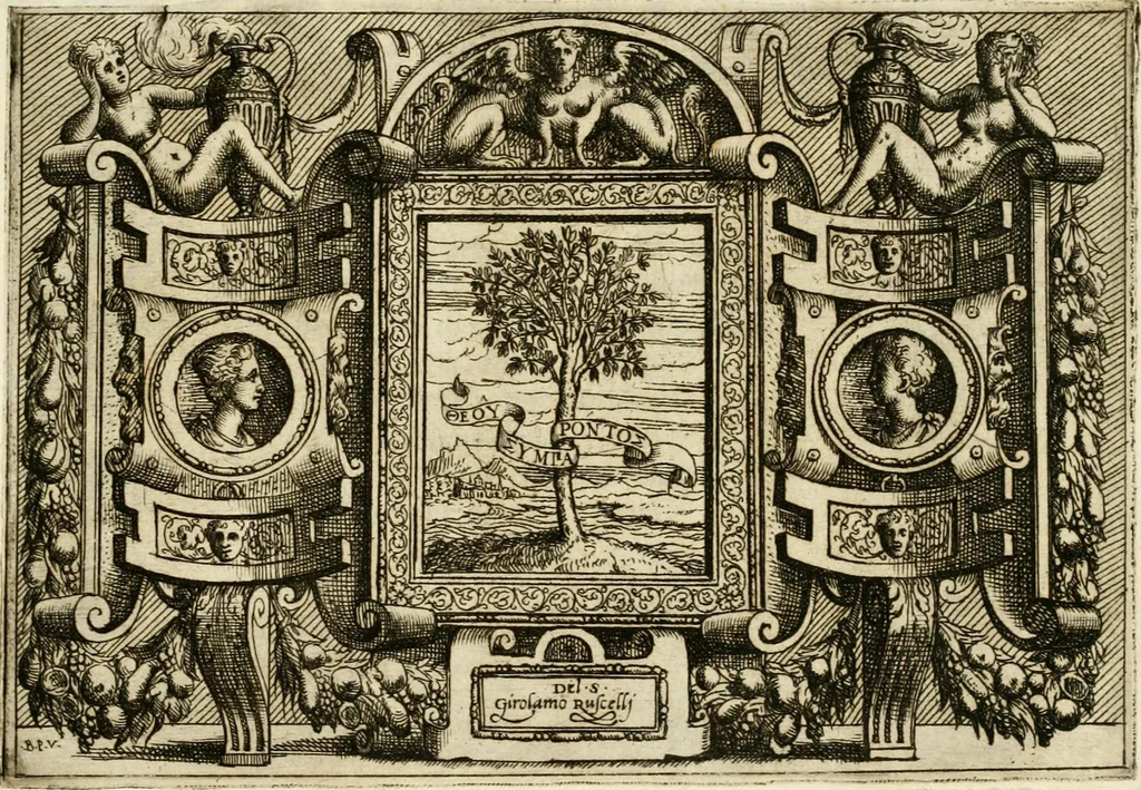 An illustration from Di Battista Pittoni pittore vicentino Imprese di diversi prencipi, dvchi, signori, e d'altri personaggi et hvomini letterati et illvstri : con alcune stanze del Dolce che dichiarano i motti di esse imprese, 1562, leaf 178