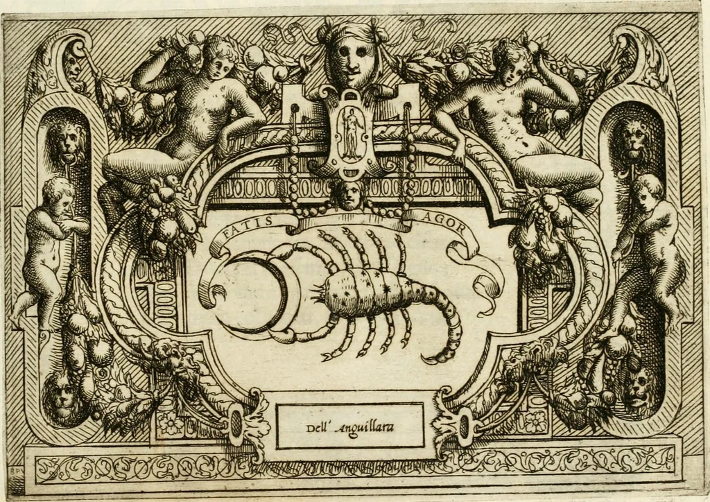An illustration from Di Battista Pittoni pittore vicentino Imprese di diversi prencipi, dvchi, signori, e d'altri personaggi et hvomini letterati et illvstri : con alcune stanze del Dolce che dichiarano i motti di esse imprese, 1562, leaf 190