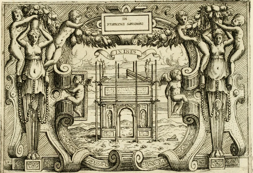 An illustration from Di Battista Pittoni pittore vicentino Imprese di diversi prencipi, dvchi, signori, e d'altri personaggi et hvomini letterati et illvstri : con alcune stanze del Dolce che dichiarano i motti di esse imprese, 1562, leaf 198