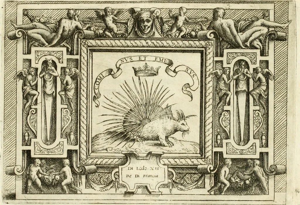 An illustration from Di Battista Pittoni pittore vicentino Imprese di diversi prencipi, dvchi, signori, e d'altri personaggi et hvomini letterati et illvstri : con alcune stanze del Dolce che dichiarano i motti di esse imprese, 1562, leaf 22