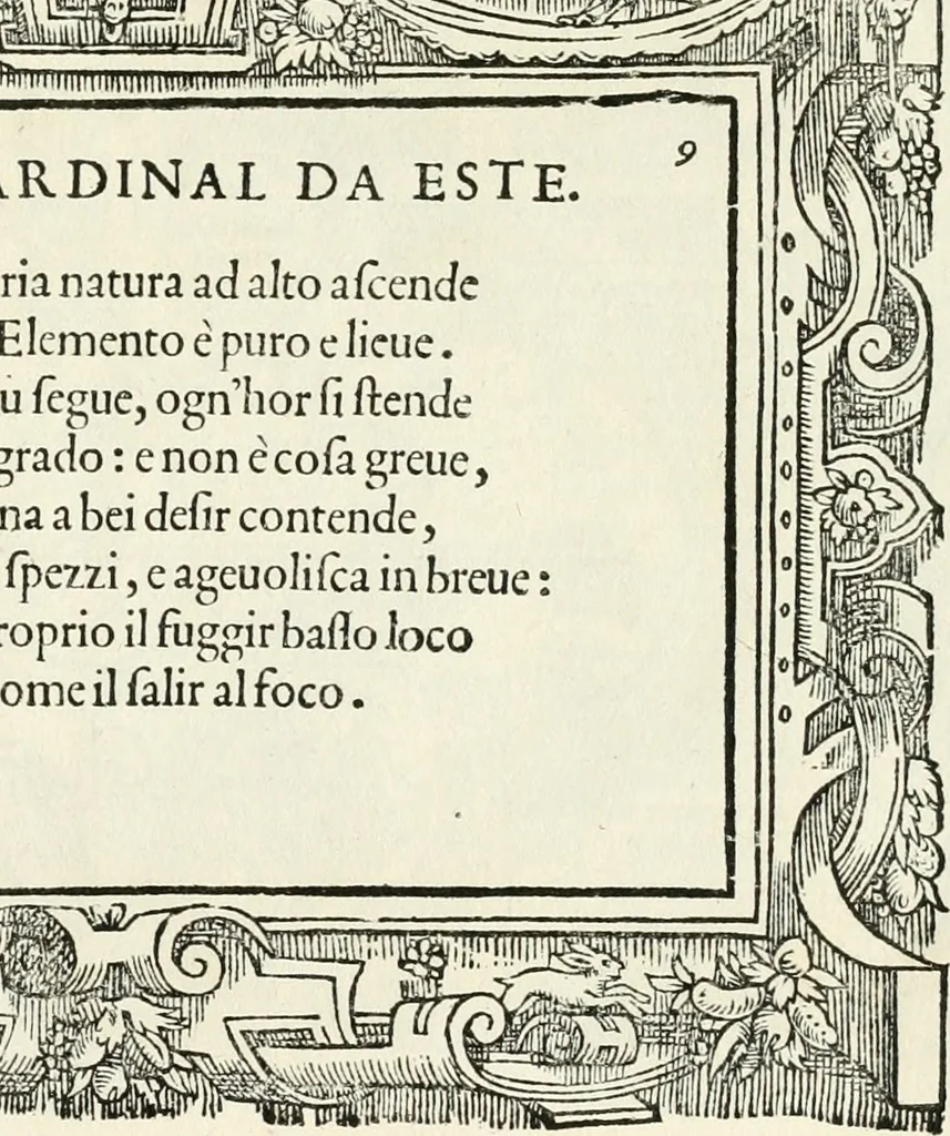 An illustration from Di Battista Pittoni pittore vicentino Imprese di diversi prencipi, dvchi, signori, e d'altri personaggi et hvomini letterati et illvstri : con alcune stanze del Dolce che dichiarano i motti di esse imprese, 1562, leaf 40