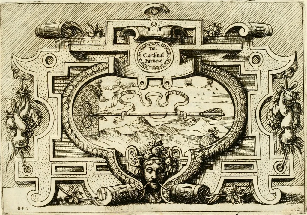 An illustration from Di Battista Pittoni pittore vicentino Imprese di diversi prencipi, dvchi, signori, e d'altri personaggi et hvomini letterati et illvstri : con alcune stanze del Dolce che dichiarano i motti di esse imprese, 1562, leaf 42