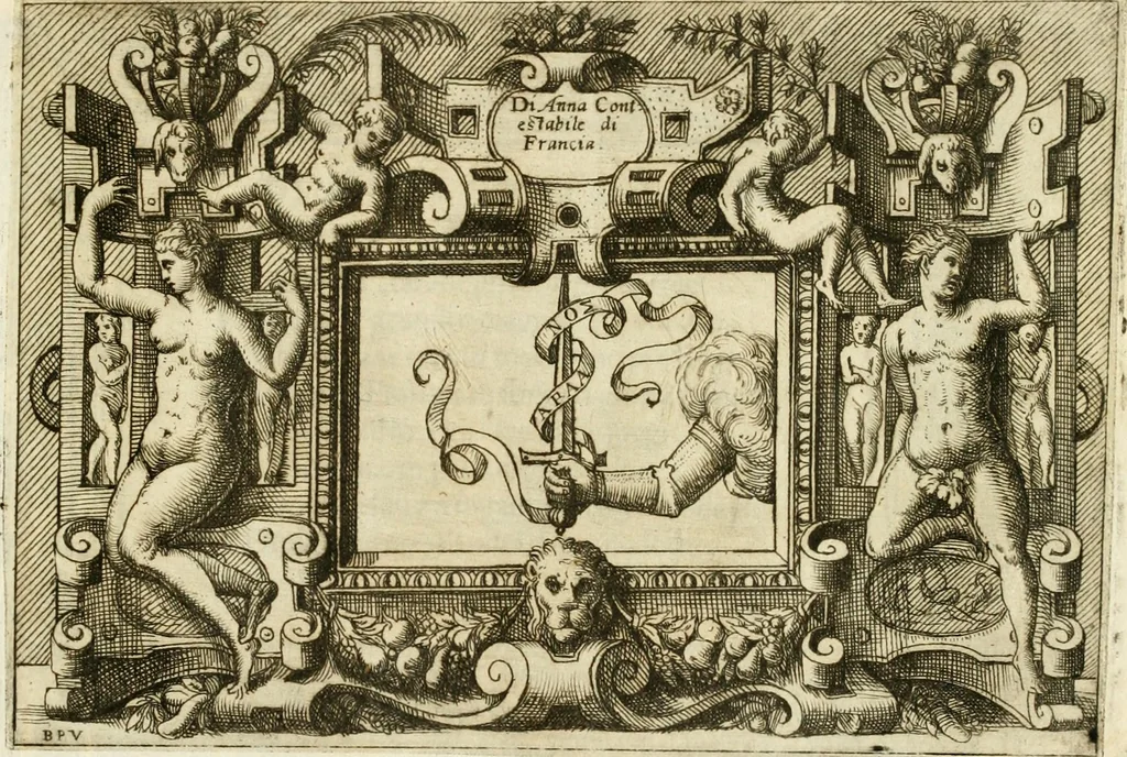 An illustration from Di Battista Pittoni pittore vicentino Imprese di diversi prencipi, dvchi, signori, e d'altri personaggi et hvomini letterati et illvstri : con alcune stanze del Dolce che dichiarano i motti di esse imprese, 1562, leaf 62