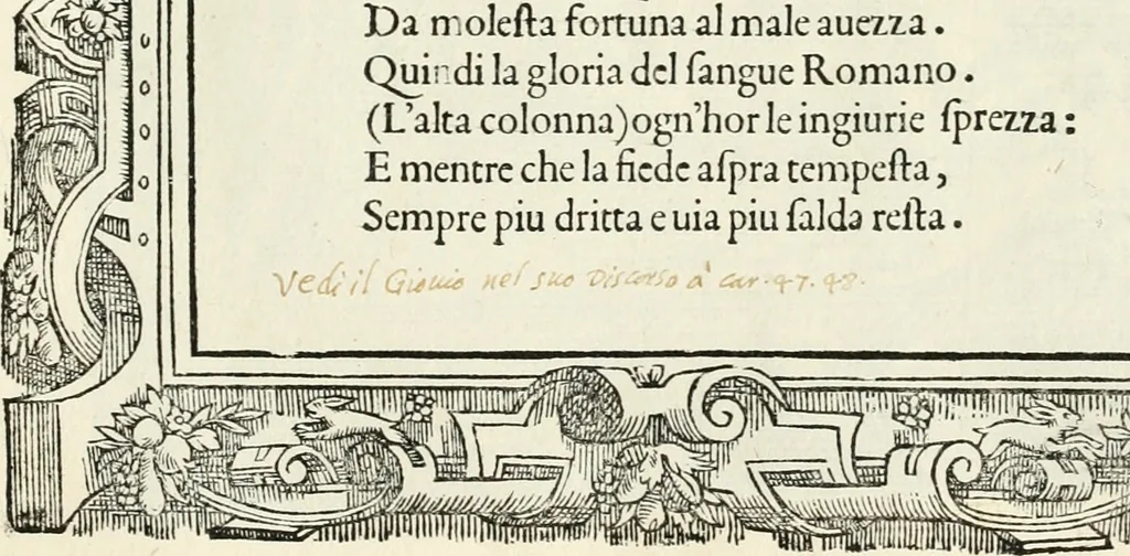 An illustration from Di Battista Pittoni pittore vicentino Imprese di diversi prencipi, dvchi, signori, e d'altri personaggi et hvomini letterati et illvstri : con alcune stanze del Dolce che dichiarano i motti di esse imprese, 1562, leaf 68