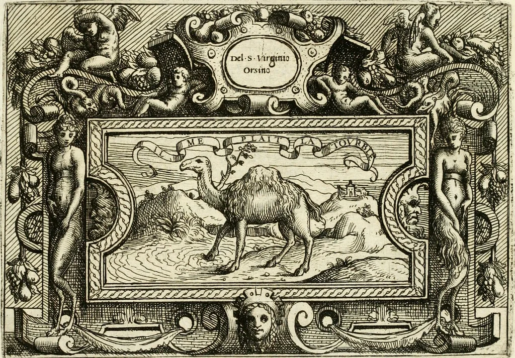 An illustration from Di Battista Pittoni pittore vicentino Imprese di diversi prencipi, dvchi, signori, e d'altri personaggi et hvomini letterati et illvstri : con alcune stanze del Dolce che dichiarano i motti di esse imprese, 1562, leaf 70