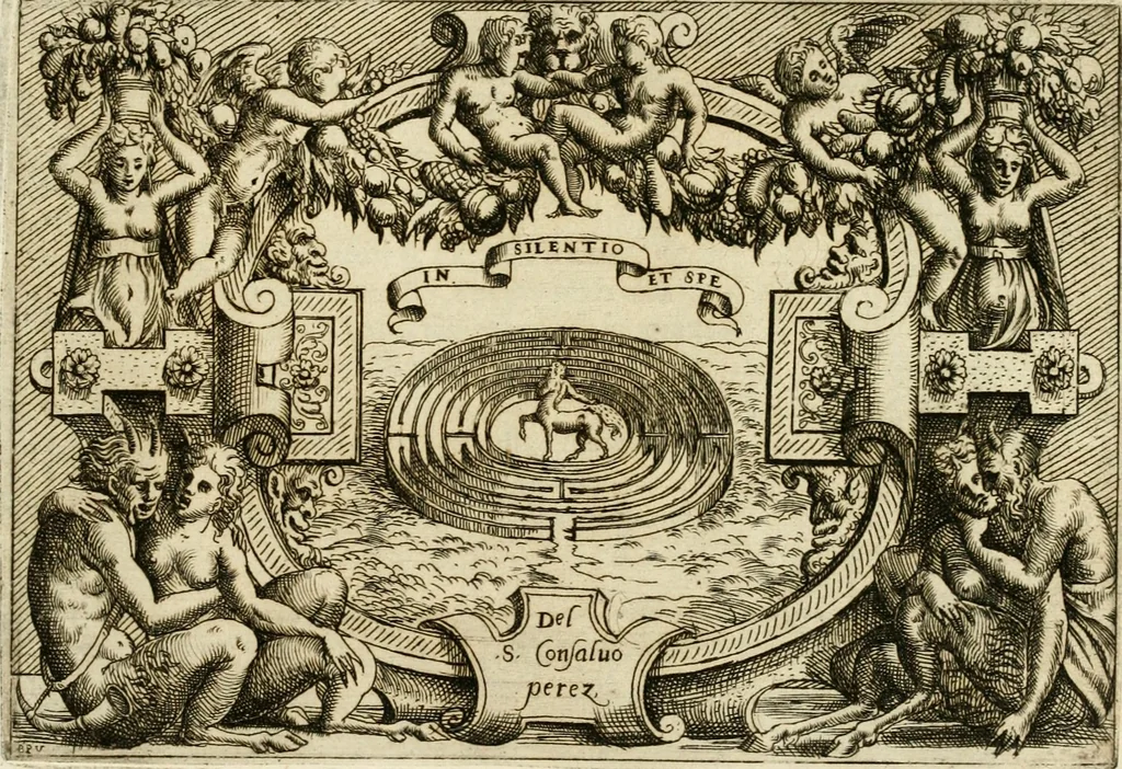 An illustration from Di Battista Pittoni pittore vicentino Imprese di diversi prencipi, dvchi, signori, e d'altri personaggi et hvomini letterati et illvstri : con alcune stanze del Dolce che dichiarano i motti di esse imprese, 1562, leaf 86
