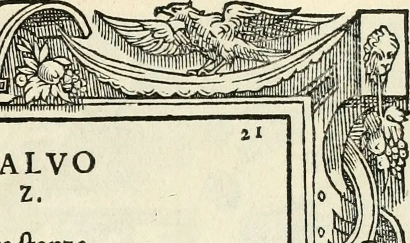 An illustration from Di Battista Pittoni pittore vicentino Imprese di diversi prencipi, dvchi, signori, e d'altri personaggi et hvomini letterati et illvstri : con alcune stanze del Dolce che dichiarano i motti di esse imprese, 1562, leaf 88