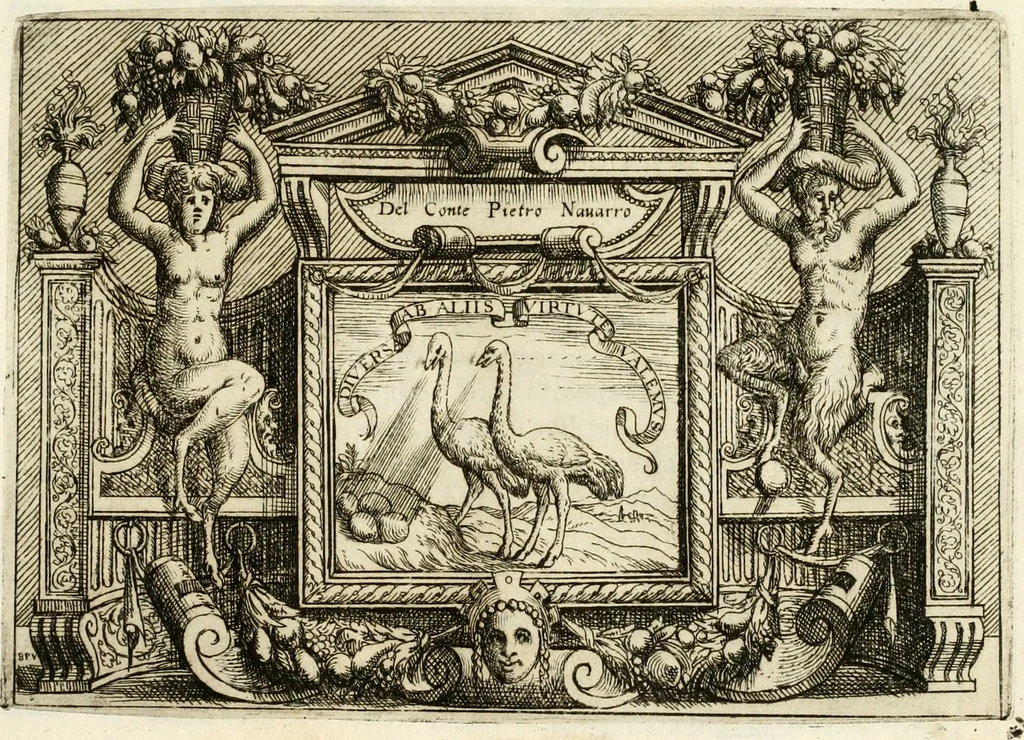 An illustration from Di Battista Pittoni pittore vicentino Imprese di diversi prencipi, dvchi, signori, e d'altri personaggi et hvomini letterati et illvstri : con alcune stanze del Dolce che dichiarano i motti di esse imprese, 1562, leaf 94