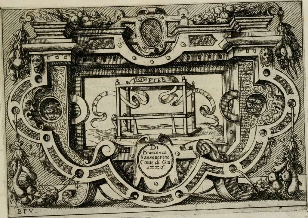 An illustration from Di Battista Pittoni pittore vicentino Imprese di diuersi prencipi, duchi, signori, e d’altri personaggi et huomini letterati et illustri : con alcune stanze del Dolce che dichiarano i motti di esse imprese., 1562, leaf 108