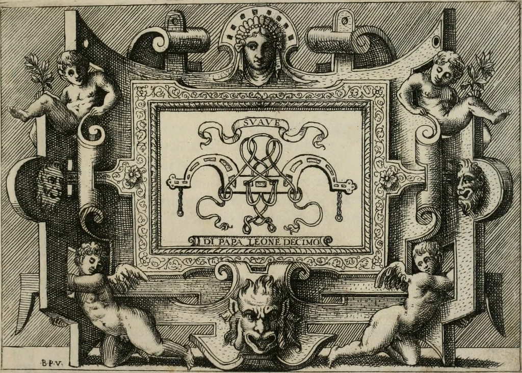 An illustration from Di Battista Pittoni pittore vicentino Imprese di diuersi prencipi, duchi, signori, e d’altri personaggi et huomini letterati et illustri : con alcune stanze del Dolce che dichiarano i motti di esse imprese., 1562, leaf 12