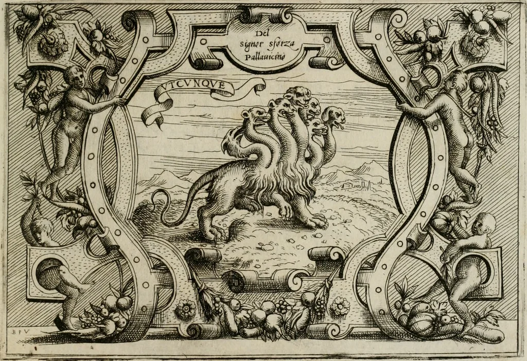 An illustration from Di Battista Pittoni pittore vicentino Imprese di diuersi prencipi, duchi, signori, e d’altri personaggi et huomini letterati et illustri : con alcune stanze del Dolce che dichiarano i motti di esse imprese., 1562, leaf 140