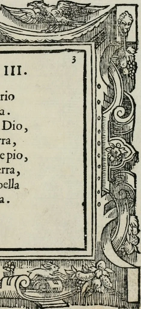 An illustration from Di Battista Pittoni pittore vicentino Imprese di diuersi prencipi, duchi, signori, e d’altri personaggi et huomini letterati et illustri : con alcune stanze del Dolce che dichiarano i motti di esse imprese., 1562, leaf 18