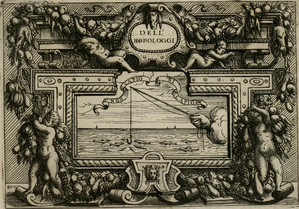 An illustration from Di Battista Pittoni pittore vicentino Imprese di diuersi prencipi, duchi, signori, e d’altri personaggi et huomini letterati et illustri : con alcune stanze del Dolce che dichiarano i motti di esse imprese., 1562, leaf 196