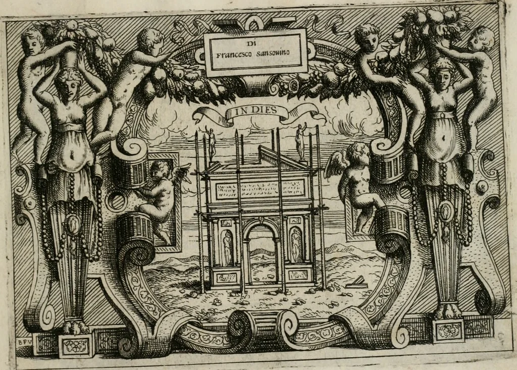 An illustration from Di Battista Pittoni pittore vicentino Imprese di diuersi prencipi, duchi, signori, e d’altri personaggi et huomini letterati et illustri : con alcune stanze del Dolce che dichiarano i motti di esse imprese., 1562, leaf 200