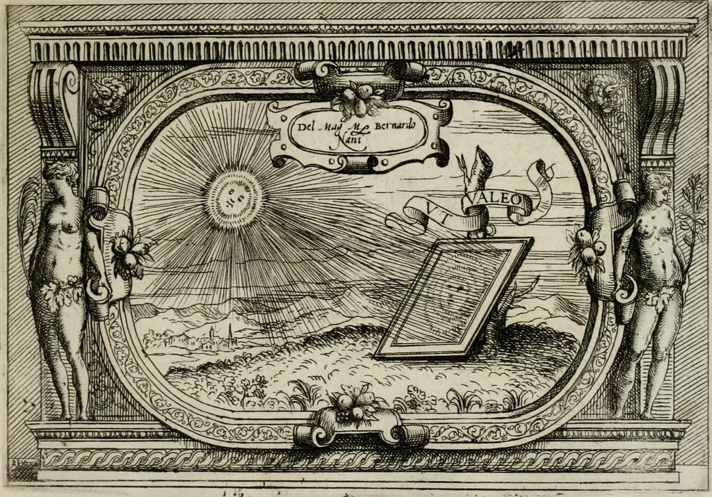 An illustration from Di Battista Pittoni pittore vicentino Imprese di diuersi prencipi, duchi, signori, e d’altri personaggi et huomini letterati et illustri : con alcune stanze del Dolce che dichiarano i motti di esse imprese., 1562, leaf 204