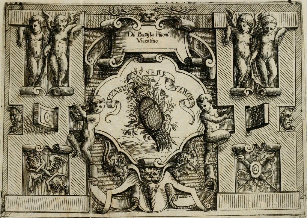 An illustration from Di Battista Pittoni pittore vicentino Imprese di diuersi prencipi, duchi, signori, e d’altri personaggi et huomini letterati et illustri : con alcune stanze del Dolce che dichiarano i motti di esse imprese., 1562, leaf 212