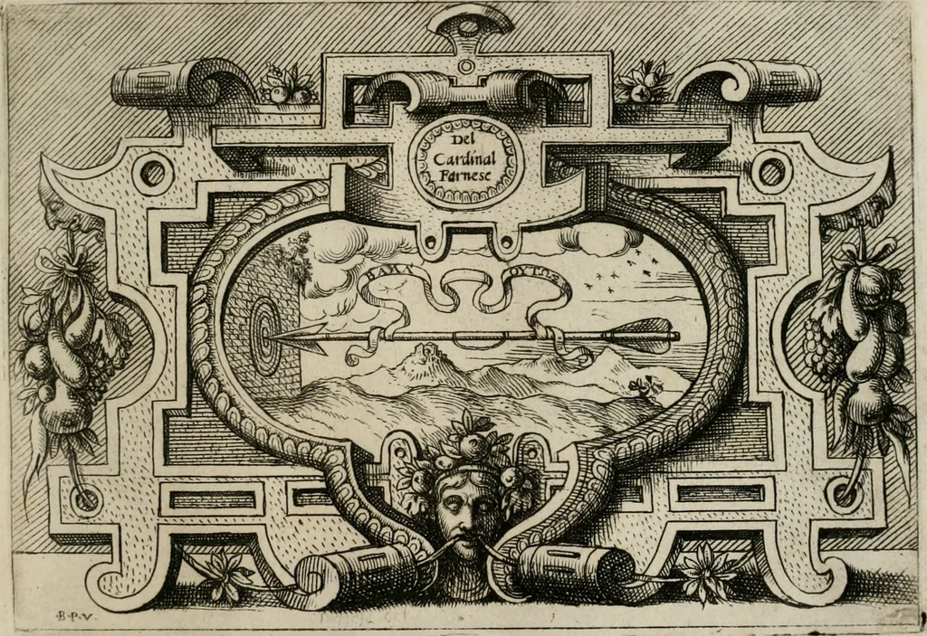 An illustration from Di Battista Pittoni pittore vicentino Imprese di diuersi prencipi, duchi, signori, e d’altri personaggi et huomini letterati et illustri : con alcune stanze del Dolce che dichiarano i motti di esse imprese., 1562, leaf 44