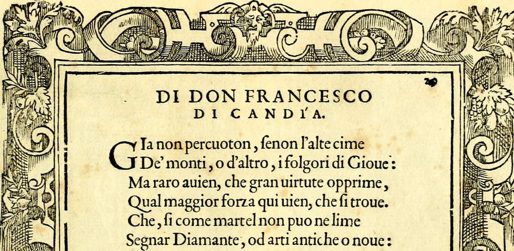 An illustration from Di Battista Pittoni pittore vicentino ano. M.D.LXVIII Impresse di diversi prencipi, dvchi, signori, e d'altri personaggi et hvomini letterati et illvstri. Con priuillegio di Venetia per anni XV. Con alcune stanze del Dolce che dichiarano i motti di esse imprese, 1562, leaf 118