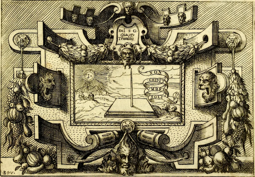 An illustration from Di Battista Pittoni pittore vicentino ano. M.D.LXVIII Impresse di diversi prencipi, dvchi, signori, e d'altri personaggi et hvomini letterati et illvstri. Con priuillegio di Venetia per anni XV. Con alcune stanze del Dolce che dichiarano i motti di esse imprese, 1562, leaf 132