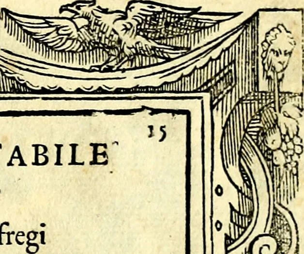 An illustration from Di Battista Pittoni pittore vicentino ano. M.D.LXVIII Impresse di diversi prencipi, dvchi, signori, e d'altri personaggi et hvomini letterati et illvstri. Con priuillegio di Venetia per anni XV. Con alcune stanze del Dolce che dichiarano i motti di esse imprese, 1562, leaf 62