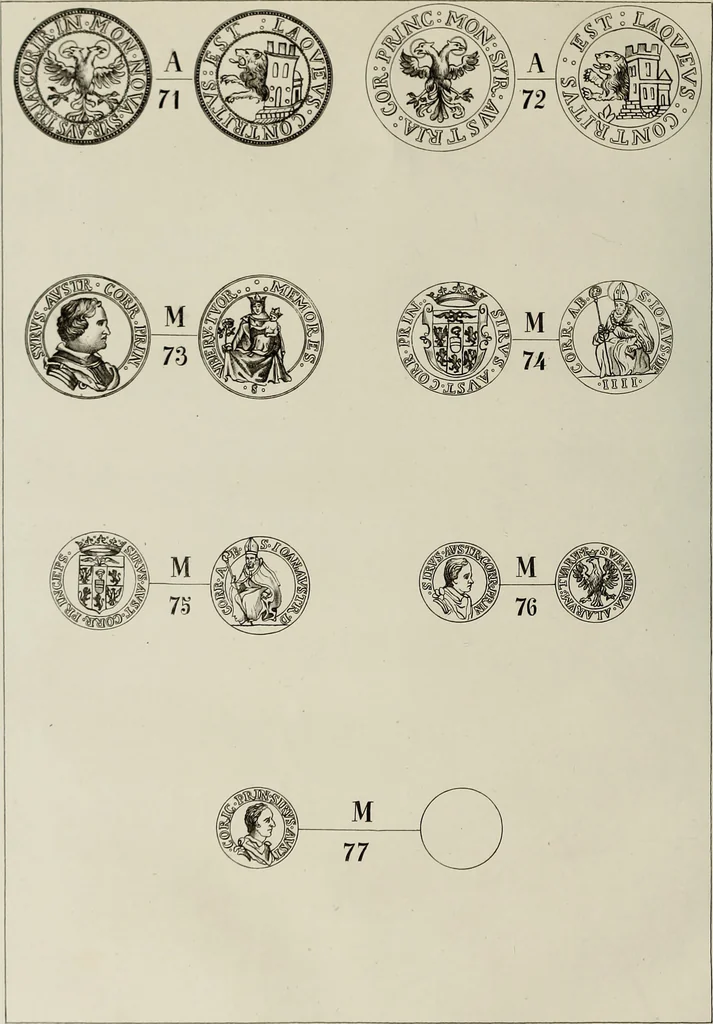 An illustration from Di Camillo e Siro da Correggio e della loro zecca : memorie storico-numismatiche, 1870, leaf 107