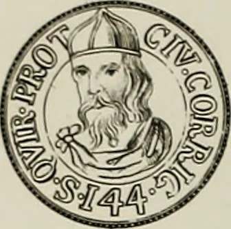 An illustration from Di Camillo e Siro da Correggio e della loro zecca : memorie storico-numismatiche, 1870, leaf 65
