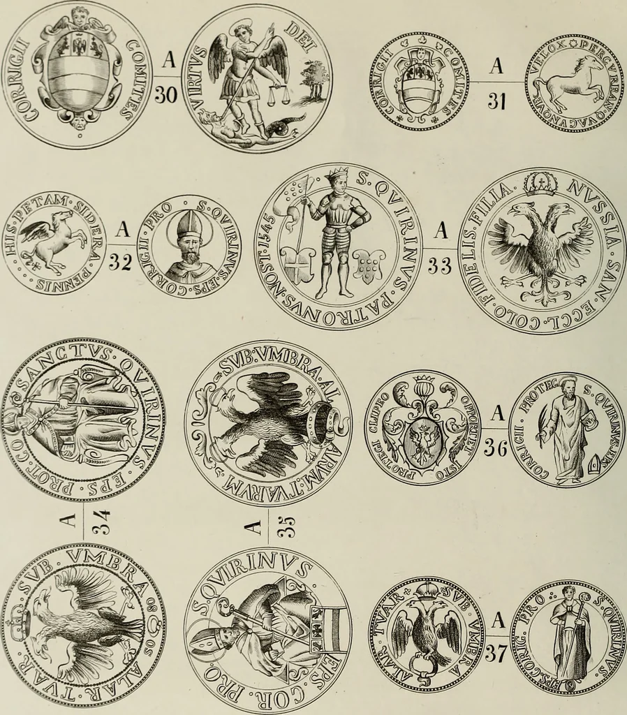 An illustration from Di Camillo e Siro da Correggio e della loro zecca : memorie storico-numismatiche, 1870, leaf 77