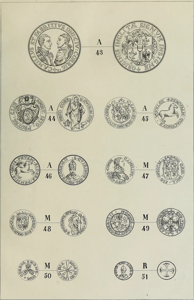 An illustration from Di Camillo e Siro da Correggio e della loro zecca : memorie storico-numismatiche, 1870, leaf 82