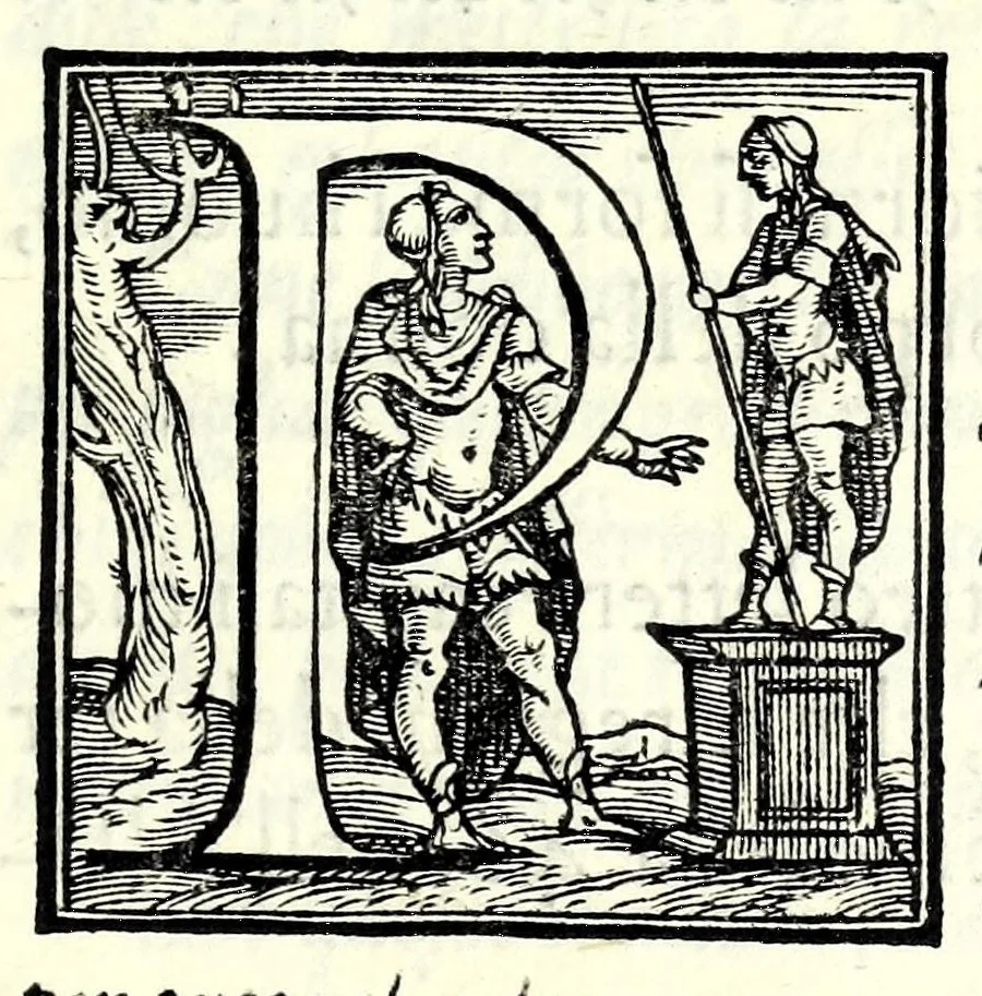 An illustration from Dichiaratione del Doni : sopra il XIII. cap. dell' Apocalisse, contro a gli heretici, con modi non mai piu intesi da huomo uiuente : che cosa sieno la Naue di San Pietro, la Chiesa Romana, il Concilio di Trento, la Destra della Naue, la sinistra, la rete, & i. 153. pesci dell'euangelio di S. Giouan[n]i : & cioche significhino con altre intelligenze della Sacra Scrittura, secondo i cabalisti, 1562, leaf 11
