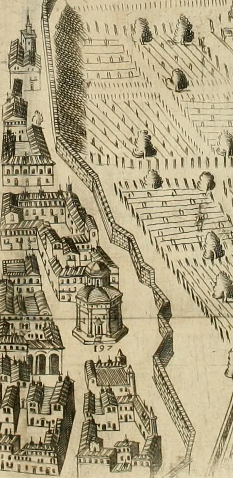 An illustration from Dichiarazioni della pianta dell'antiche Siracuse, e d'alcune scelte medaglie d'esse, e de' principi che quelle possedettero, 1613, leaf 149