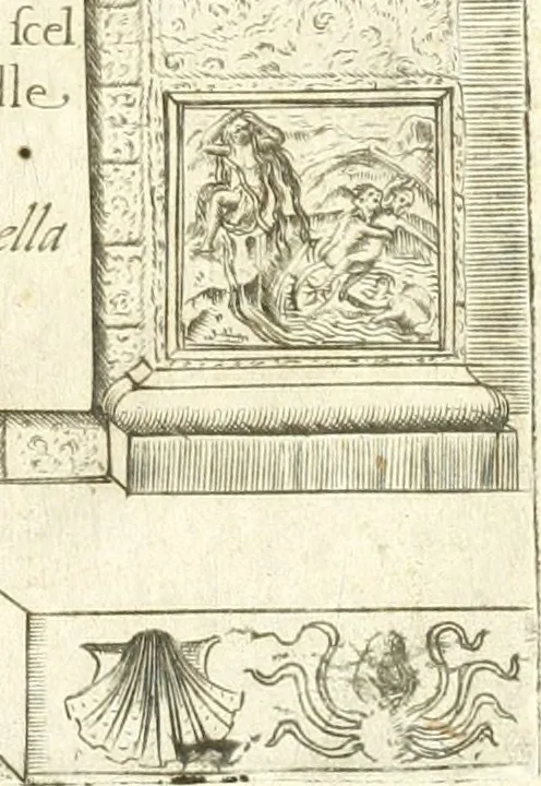 An illustration from Dichiarazioni della pianta dell'antiche Siracuse, e d'alcune scelte medaglie d'esse, e de' principi che quelle possedettero, 1613, leaf 4