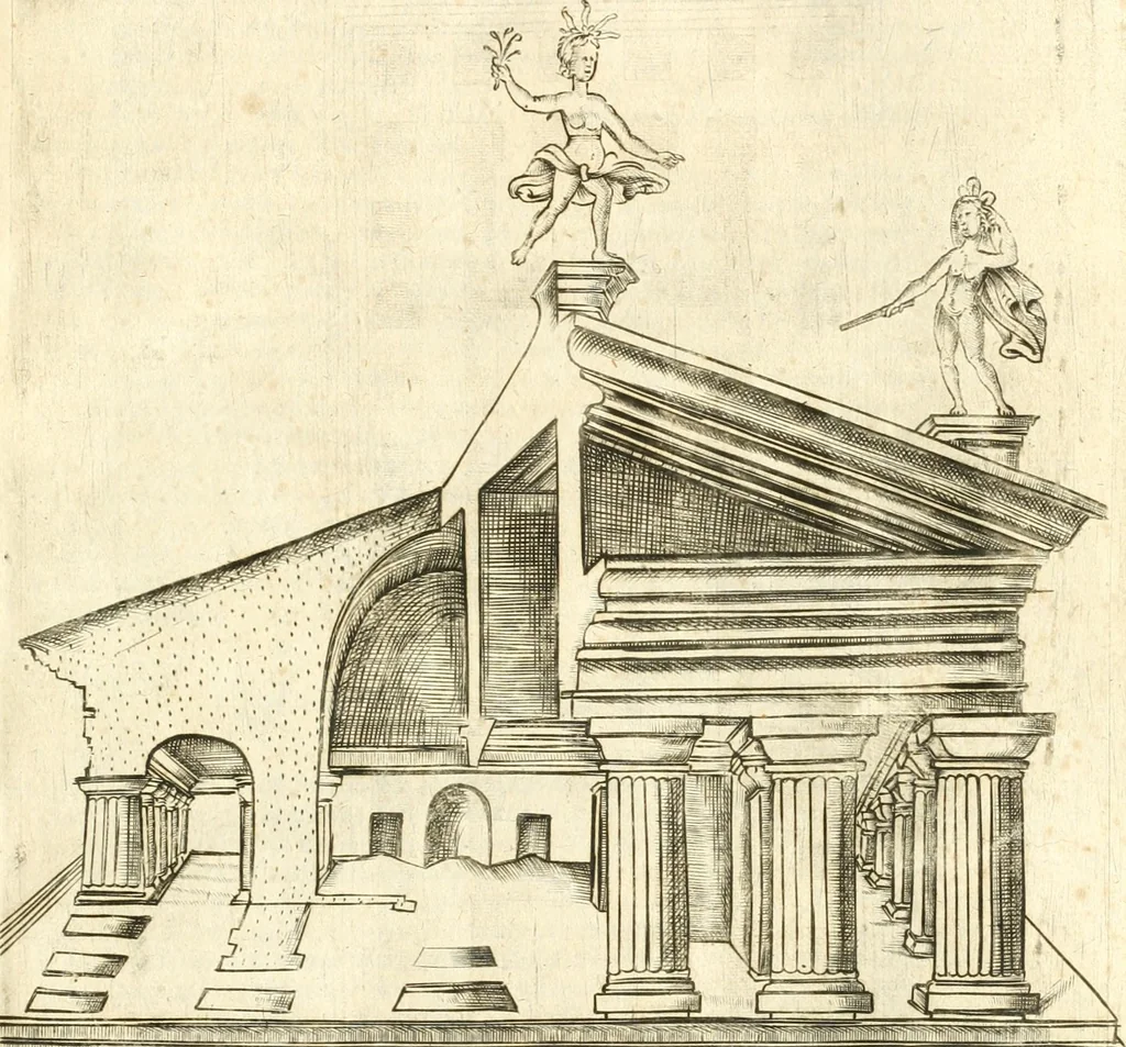 An illustration from Dichiarazioni della pianta dell'antiche Siracuse, e d'alcune scelte medaglie d'esse, e de' principi che quelle possedettero, 1613, leaf 40