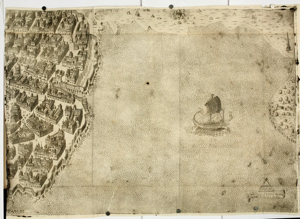 An illustration from Dichiarazioni della pianta dell'antiche Siracuse, e d'alcune scelte medaglie d'esse, e de' principi che quelle possedettero, 1613, leaf 81