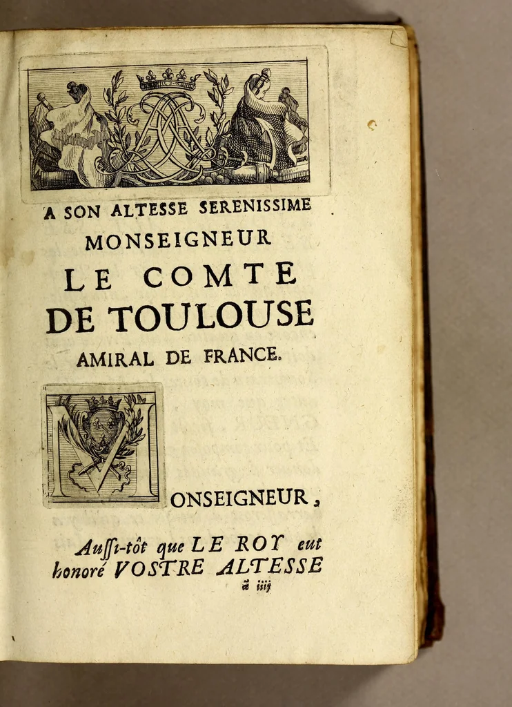 An illustration from Dictionaire des termes propres de marine, 1687, leaf 9
