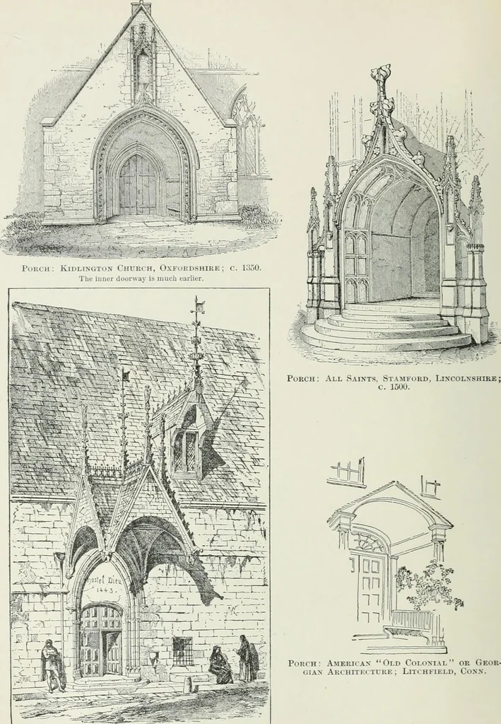 An illustration from A dictionary of architecture and building; biographical, historical and descriptive, 1901, leaf 124